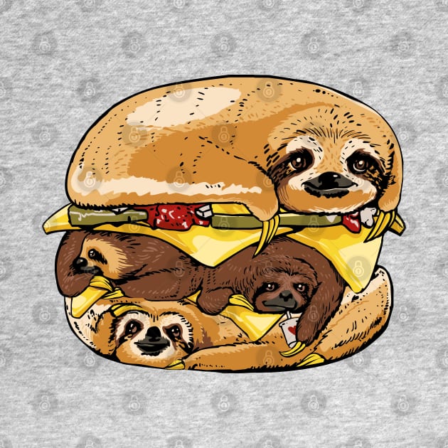 SLOTHS BURGER by huebucket